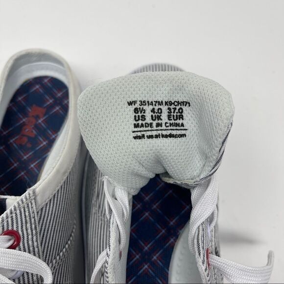 Keds Mule Sneaker Gray Stripe Canvas Slip On Casual Women’s Size 6.5 - Picture 7 of 8